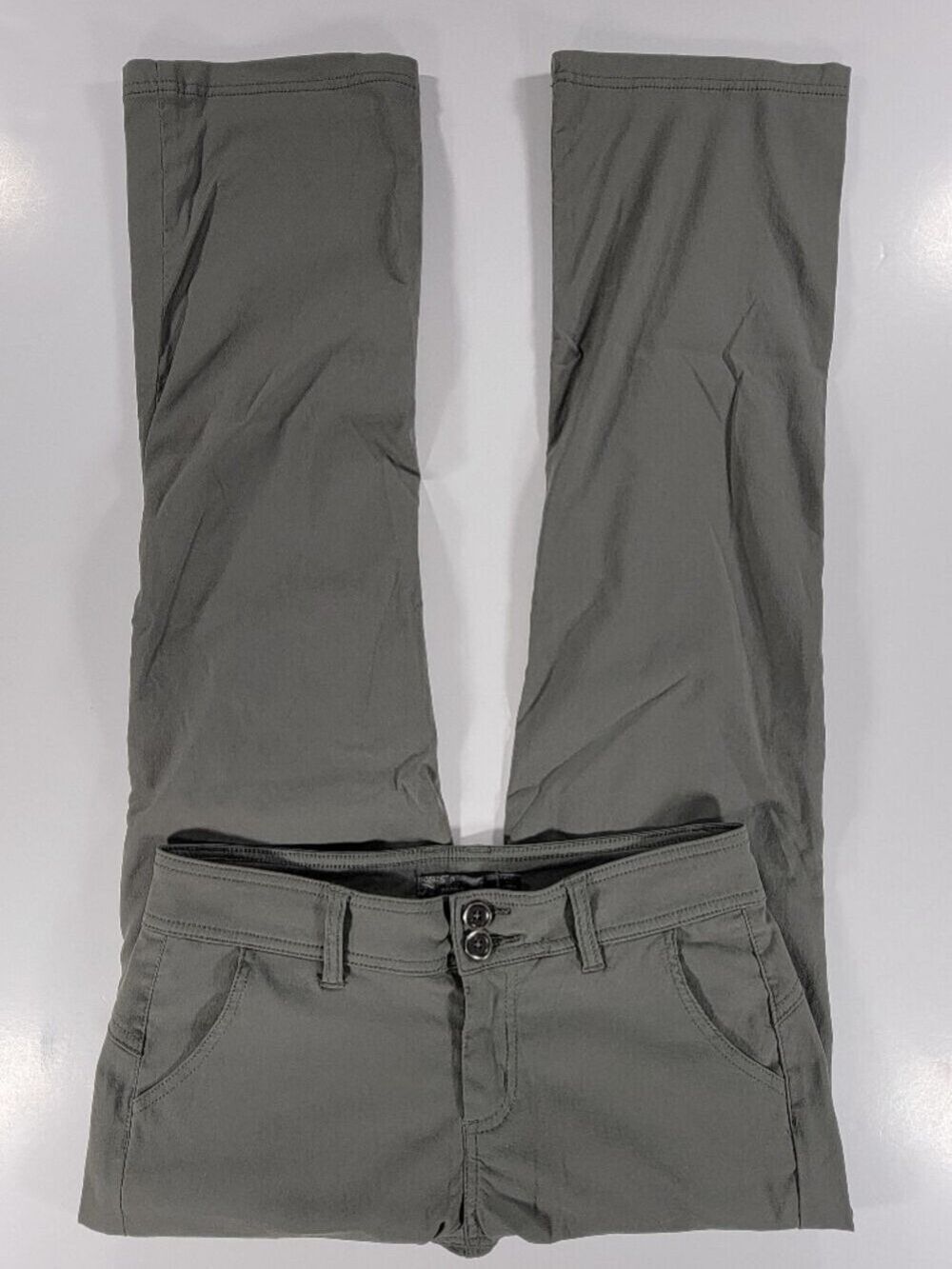 Prana Pants Womens 2 X 32 Stretch Halle Pant Roll Up Hiking Gray Outdoors Boot - Picture 5 of 14